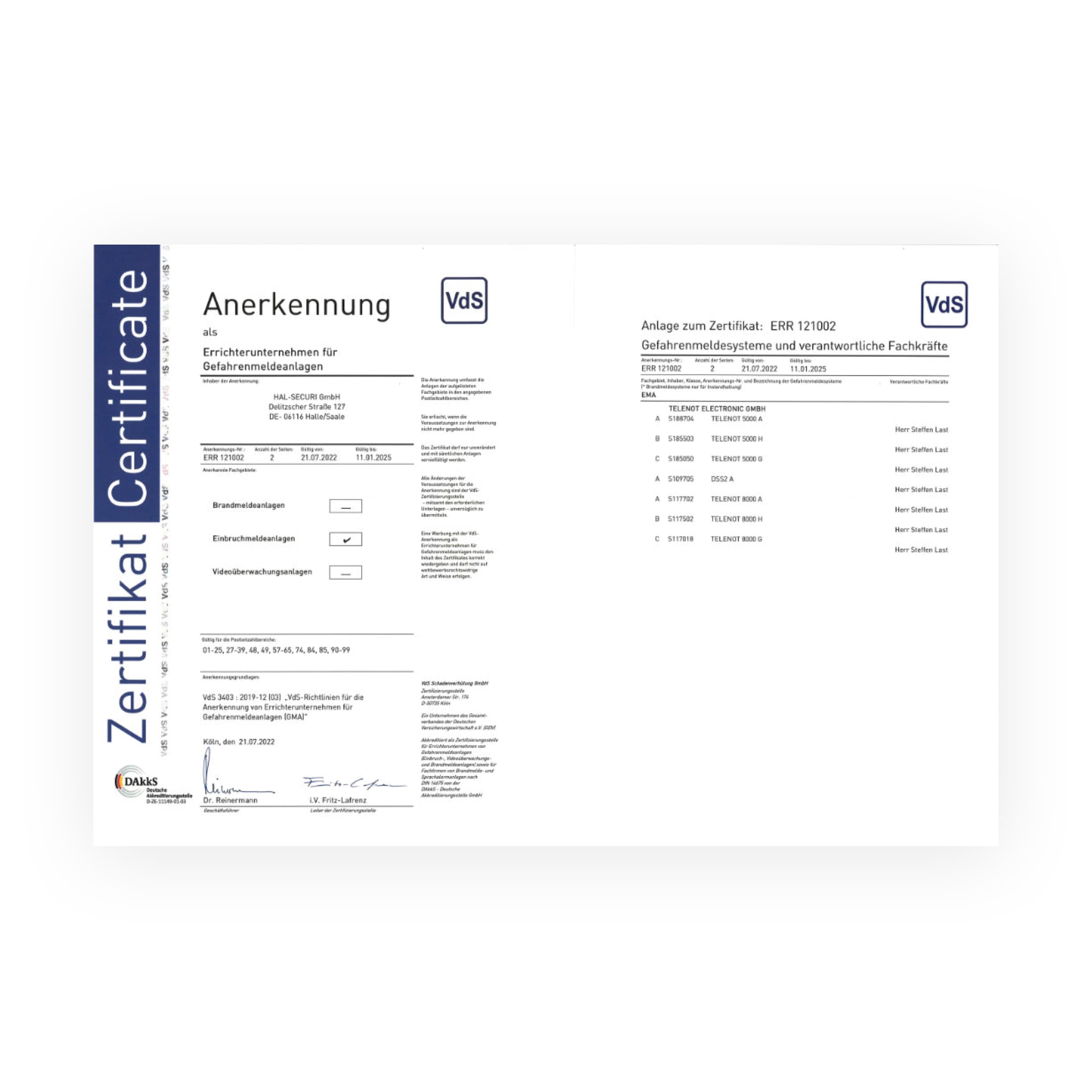 VdS 3403:2019 Errichter EMA Alt